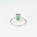 Stunning Oval Chrysoprase Ring in 925 Sterling Silver - A chic choice for any occasion and a thoughtful birthday gift.