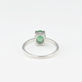 Stunning Oval Chrysoprase Ring in 925 Sterling Silver - A chic choice for any occasion and a thoughtful birthday gift.