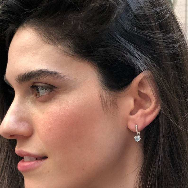 Pink Tourmaline Earrings, Dainty Pink Earrings, October Birthstone, Pink Studs, Simple Earrings, October Earrings, Solid Silver Earrings