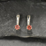 Pink Drop Earrings - Dainty Pink Earrings - Pink Tourmaline Earrings