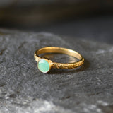 Natural Emerald Ring made in 18k Gold Vermeil with Round Natural Green Emerald in Bezel setting, May Birthstone gift idea, symbolizes growth, harmony, and deep emotional healing, ideal for everyday wear and perfect for birthday gifting and special occasions.