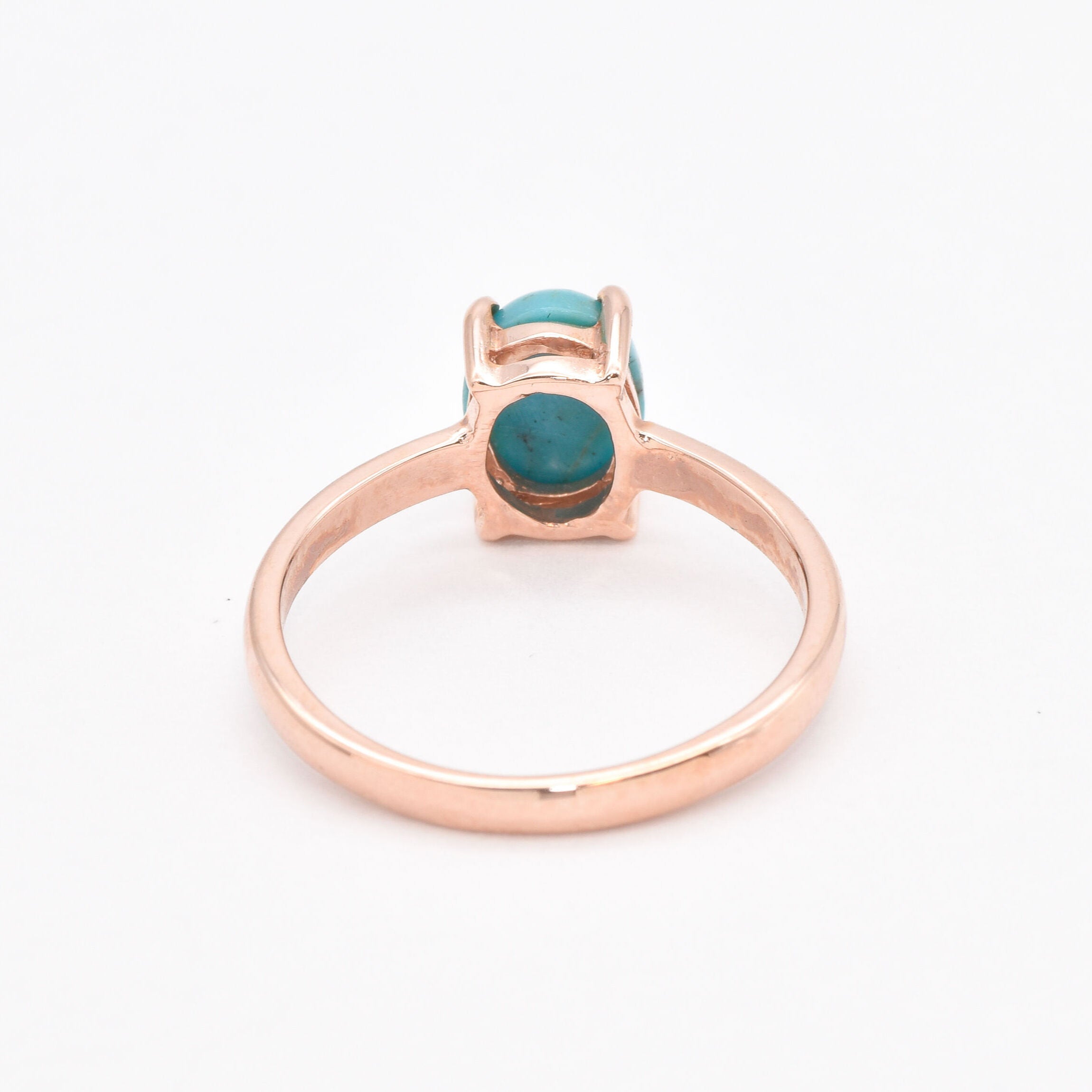 Gold Turquoise Ring, Natural Turquoise, Dainty Blue Ring, December Birthstone, 2 Carat Ring, Solitaire Ring, Gold Vermeil, Arizona Turquoise(2)