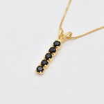 Dainty Black Onyx Pendant - Chic Gold Vermeil Necklace, perfect for adding a touch of elegance to any outfit or occasion.