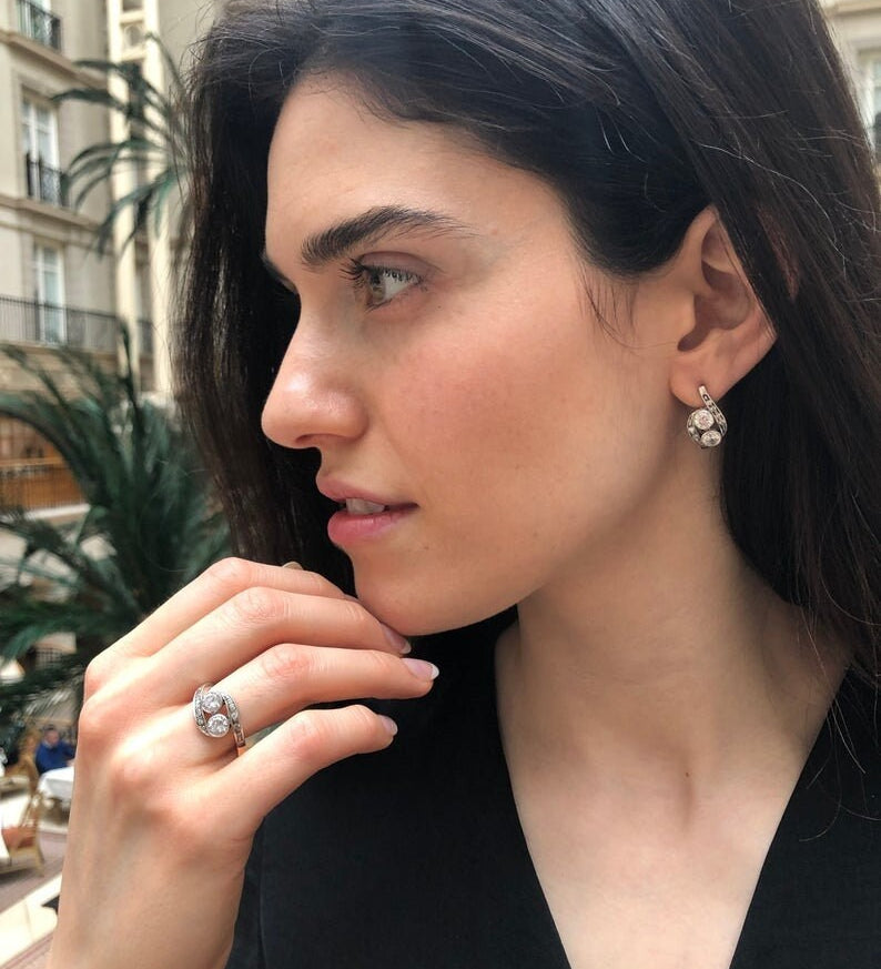 Gold Garnet Ring, Red Garnet Ring, Natural Garnet, January Birthstone, Vintage Ring, Antique Ring, Boho Ring, Sterling Silver Ring, 925 Ring(2)