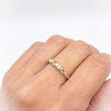 Citrine Band - Yellow Minimalist Ring - Dainty Eternity Band