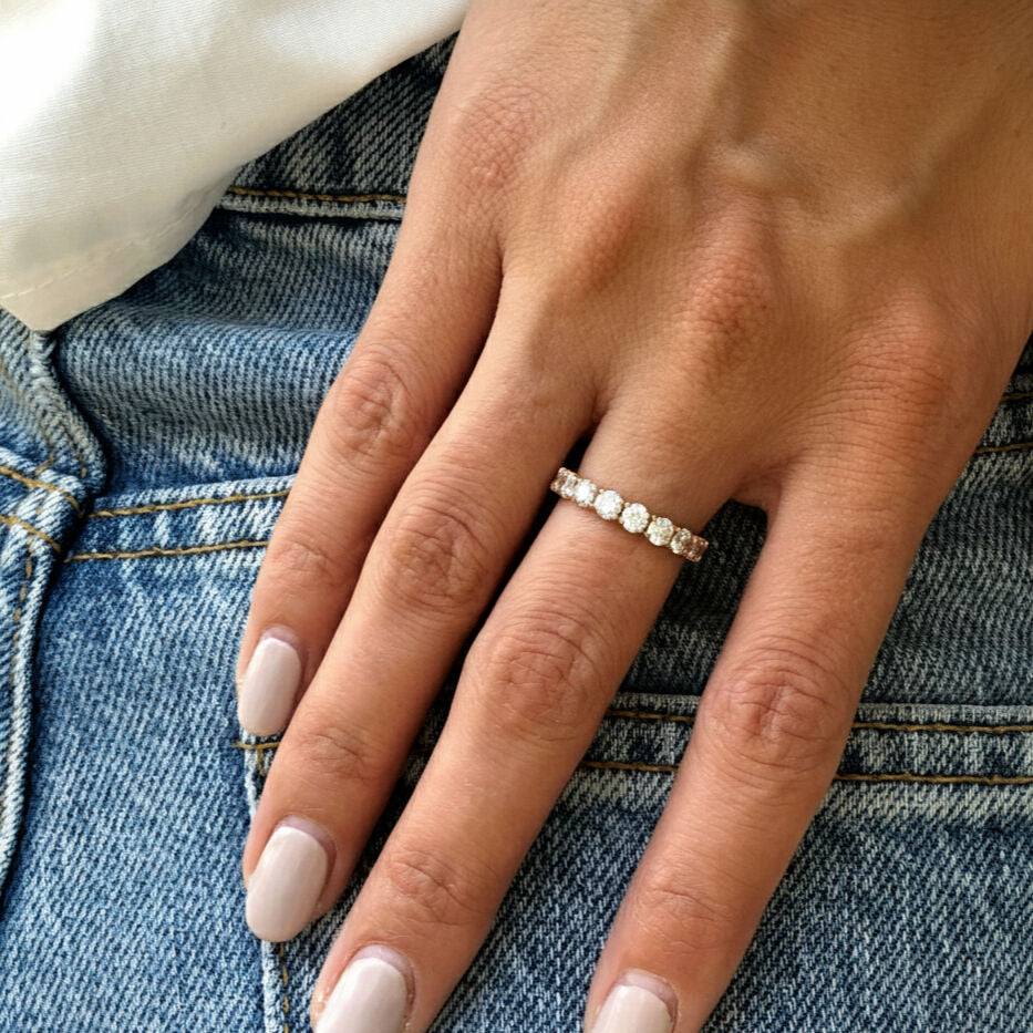 Adina Stone material options for 925 Sterling Silver, 18K Yellow Gold Vermeil, 18K White Gold Vermeil, 18K Rose Gold Vermeil.