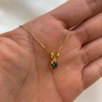 Mystic Topaz Pendant, Minimalist Pendant, Purple Pendant, Natural Mystic Topaz, Healing Pendant, Rainbow Stone, Topaz Necklace, Tiny Pendant(1)