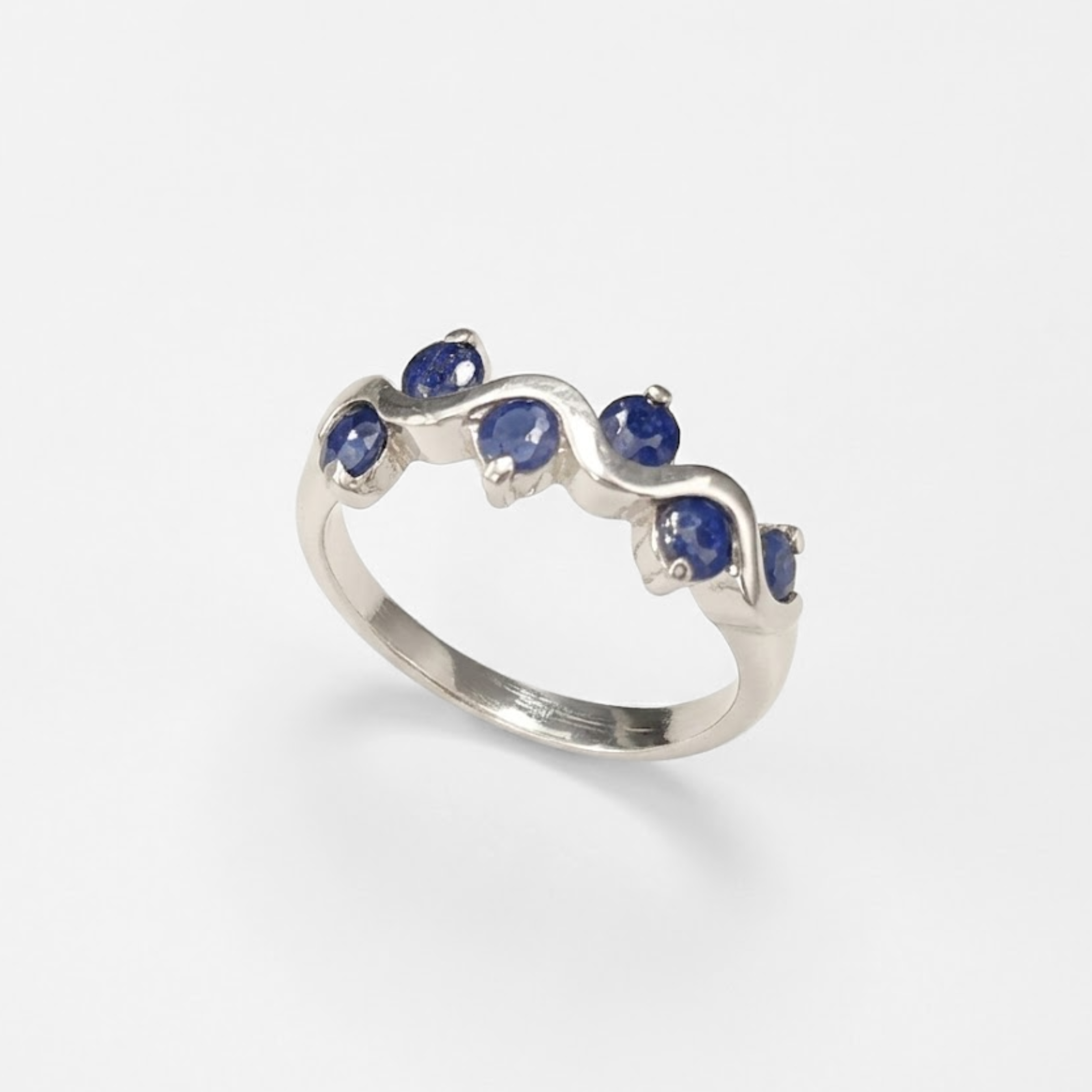 Natural Sapphire Ring made in 925 Sterling Silver with Round Natural Blue Sapphire in Channel-Set setting, September Birthstone gift idea, symbolizes sincerity, truth, and faithfulness, ideal for everyday wear and perfect for birthday gifting and special occasions.