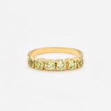 Peridot Ring - Half Eternity Ring - August Birthstone Ring