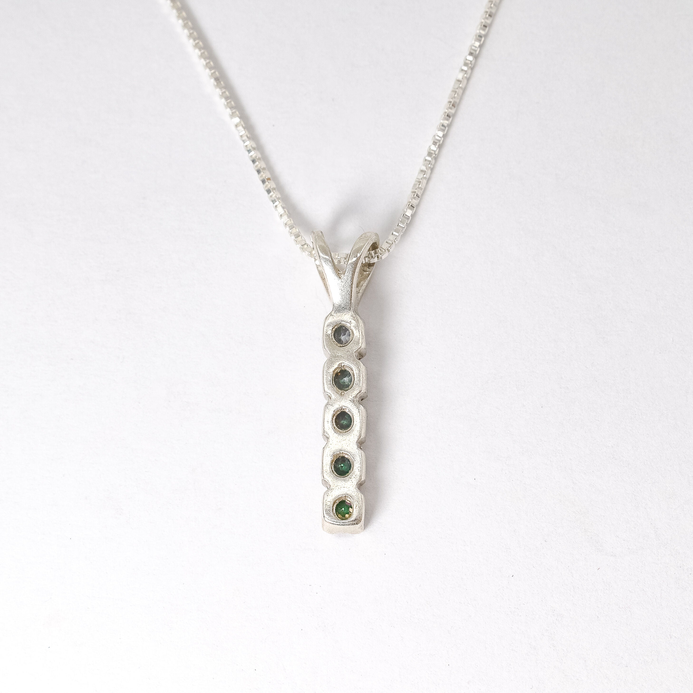 Gold Topaz Pendant, Natural Mystic Topaz, Drop Bar Pendant, Vertical Pendant, Minimalist Necklace, Vintage Pendant, Gold Vermeil Necklace(3)