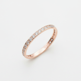 Rose Gold Diamond Ring - Beautiful Stackable Eternity Band, perfect for layering and adding a touch of elegance to any look.