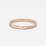 Rose Gold Diamond Ring - Dazzling Stackable Band, ideal for everyday elegance and special celebrations.