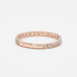 Rose Gold Diamond Ring - Dazzling Stackable Band, ideal for everyday elegance and special celebrations.