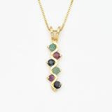Natural Ruby Pendant made in 18k Gold Vermeil with Round Natural Red Ruby in Channel-Set setting, July Birthstone gift idea, symbolizes nobility, purity, and passion, ideal for everyday wear and perfect for birthday gifting and special occasions.