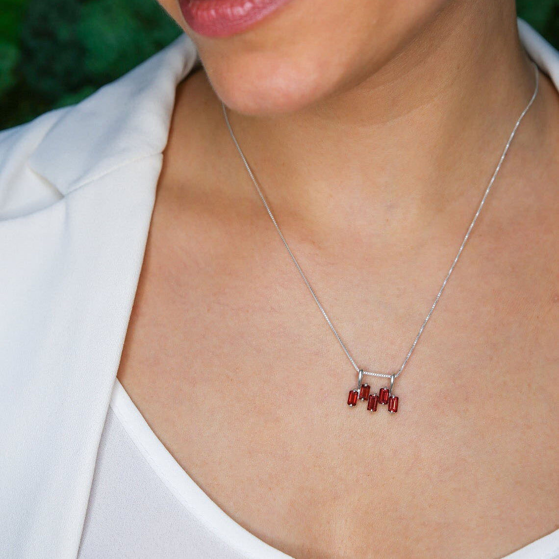 Amethyst Pendant, Natural Amethyst, February Birthstone, Purple Baguette Pendant, Emerald Cut Pendant, Asymmetric Pendant, Minimal Pendant