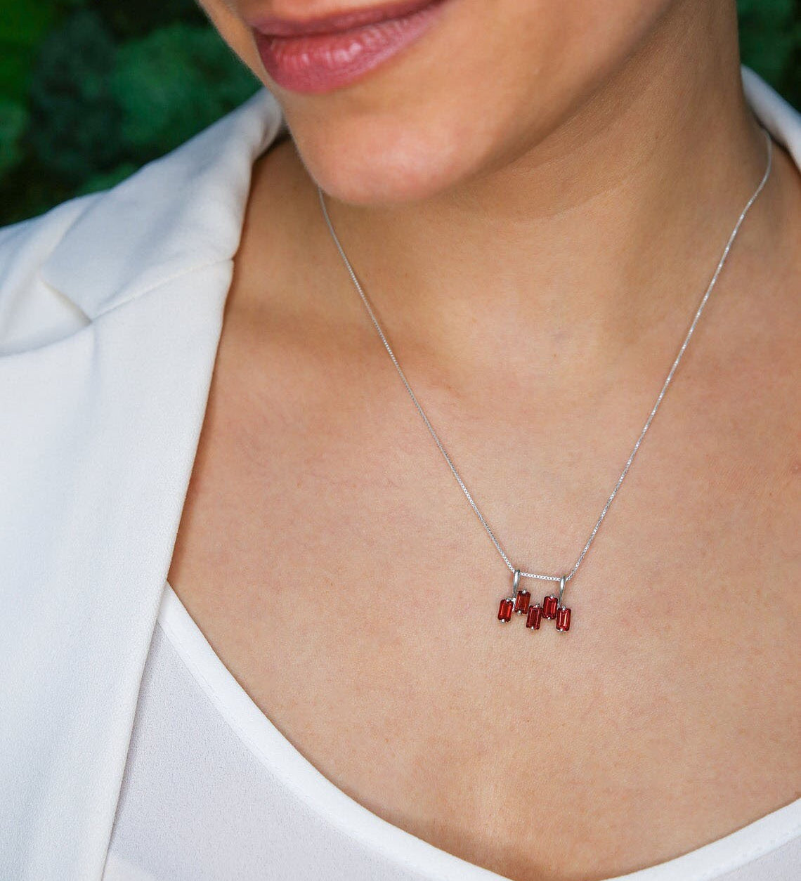 Amethyst Pendant, Natural Amethyst, February Birthstone, Purple Baguette Pendant, Emerald Cut Pendant, Asymmetric Pendant, Minimal Pendant