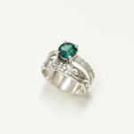 Created Emerald Ring made in 925 Sterling Silver with Round Created Green Emerald in Solitaire setting, May Birthstone gift idea, symbolizes, ideal for everyday wear and perfect for birthday gifting and special occasions.