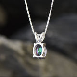 Topaz Pendant, Mystic Topaz Pendant, Mystic Topaz, December Birthstone, Minimalist Pendant, Dainty Pendant, Fire Pendant, Fire Oval Pendant