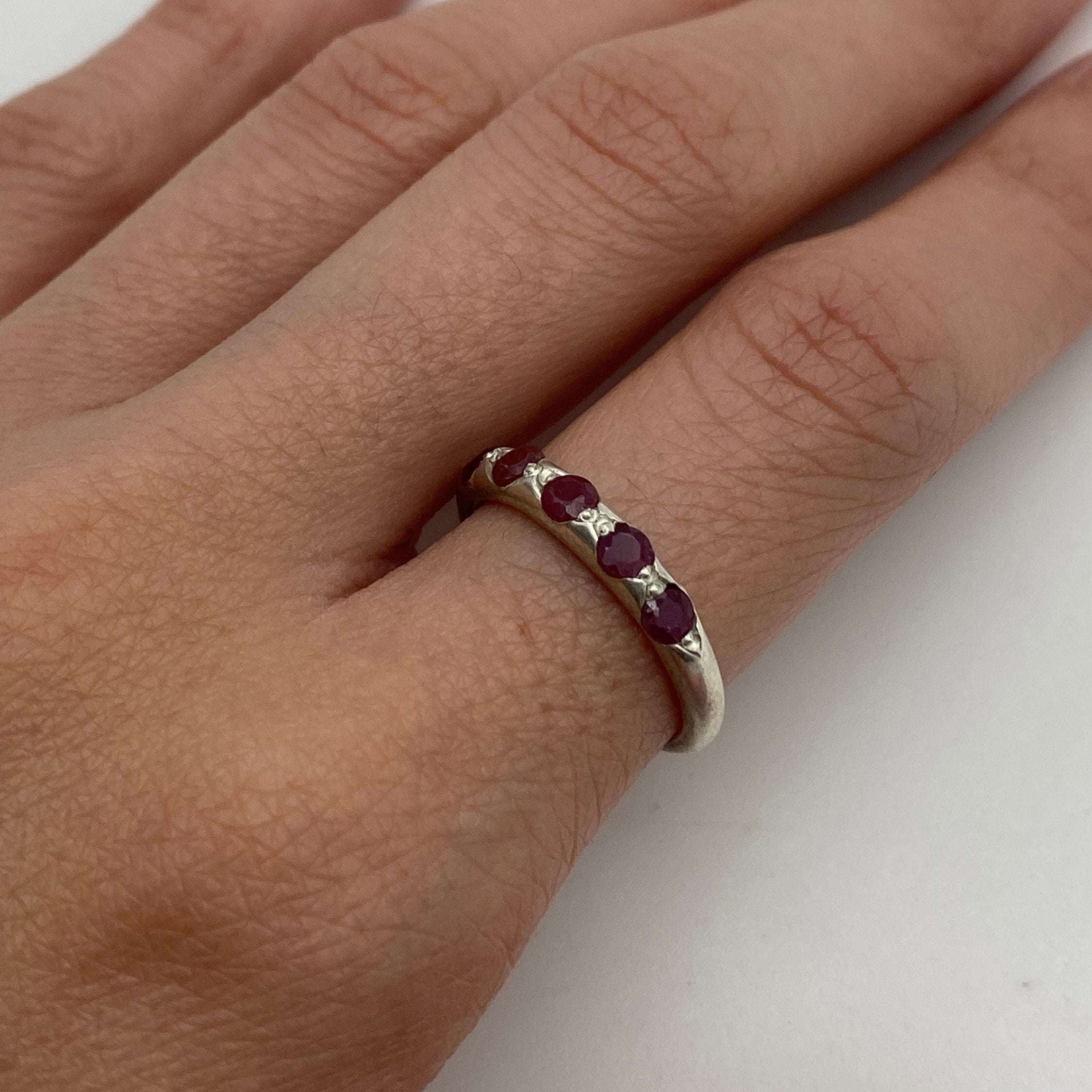 Elegant 18k Gold Vermeil ring featuring a radiant Round Natural Red Ruby, perfect for birthdays and special occasions.