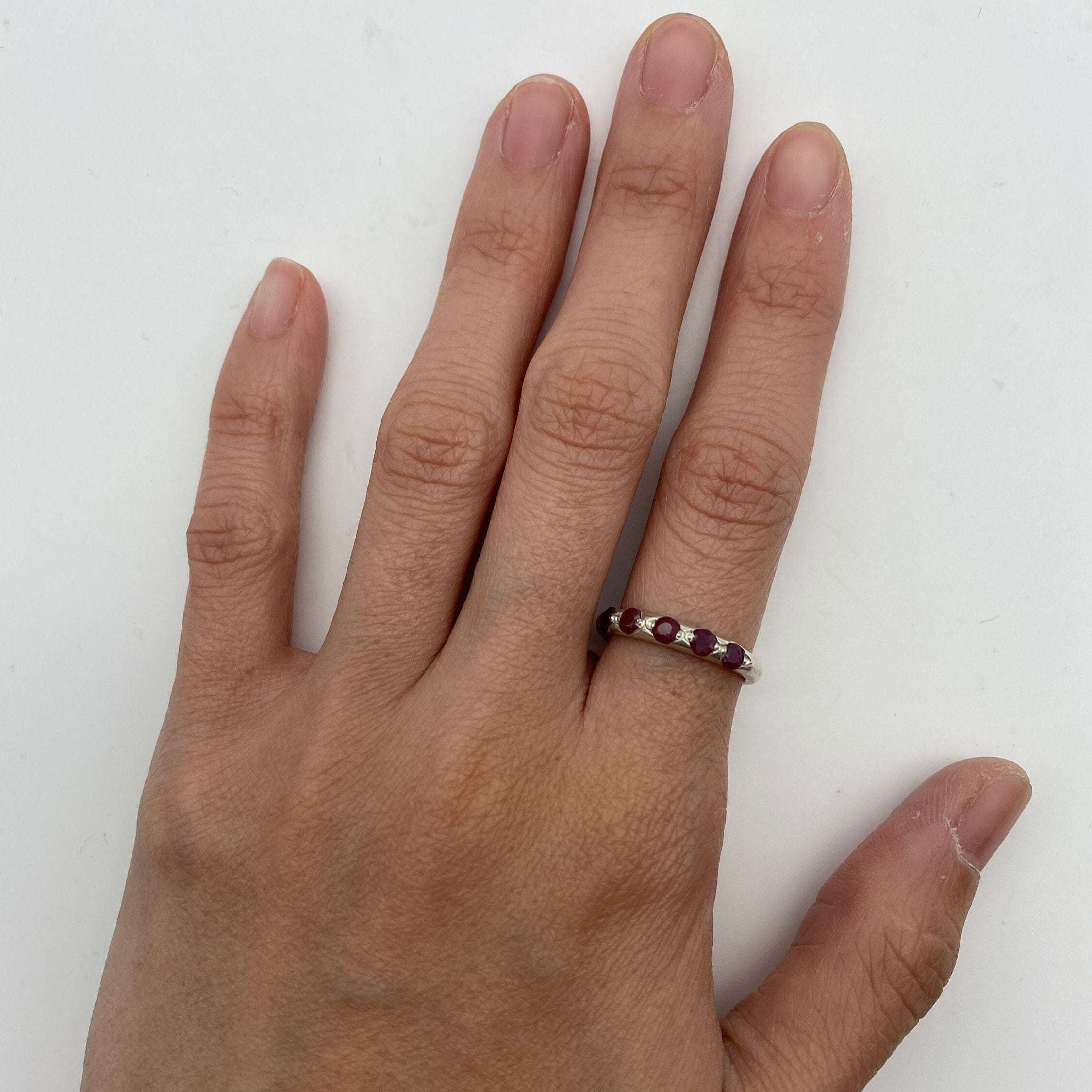 Sophisticated 18k Gold Vermeil ring with a stunning Round Natural Red Ruby, symbolizing love and passion for any occasion.