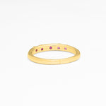 Charming 18k Gold Vermeil ring with a stunning Round Natural Ruby, ideal for everyday wear and meaningful gifts.
