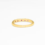 Charming 18k Gold Vermeil ring with a stunning Round Natural Ruby, ideal for everyday wear and meaningful gifts.