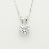 Dainty Diamond Pendant - Sparkly Bridal Necklace, CZ Diamond Pendant