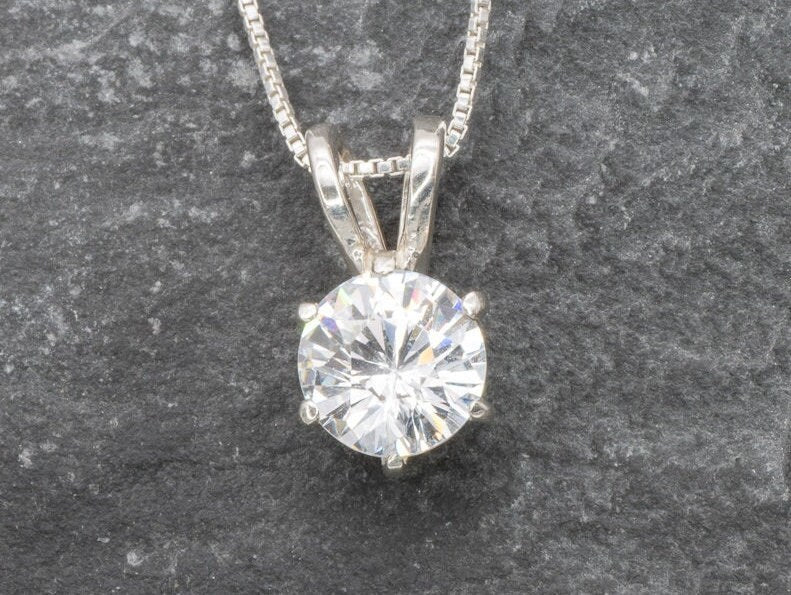 Diamond Pendant, Dainty Necklace, Created Diamond, Bridal Jewelry, Wedding Necklace, Delicate Pendant, Minimalist Pendant, Unique Pendant