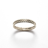 Silver Braided Ring - Silver Plaited Band - Fishtail Band
