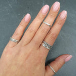 Silver Braided Ring - Silver Plaited Band - Fishtail Band