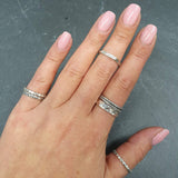 Silver Braided Ring - Silver Plaited Band - Fishtail Band