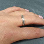 Silver Braided Ring - Silver Plaited Band - Fishtail Band