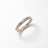 Small Braid Ring- Fishtail Gold Ring, Stackable Gold Ring