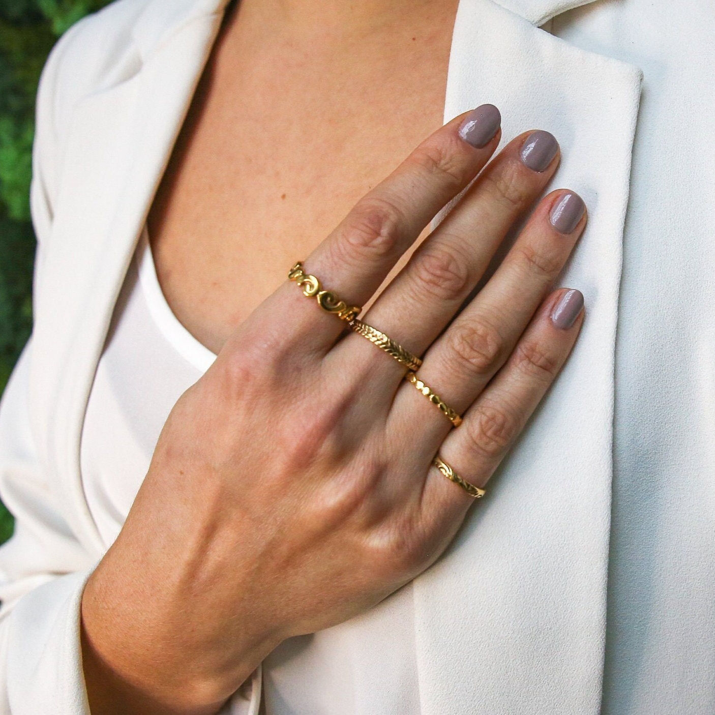 Silver Plaited Band, Fishtail Band, Stackable Band, Dainty Ring, Plaited Ring, Vintage Band, Oxidised Silver Band, Solid Silver Band(1)