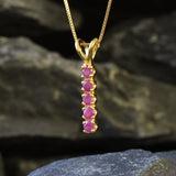 Stunning Natural Ruby Pendant in 18k Gold Vermeil, a symbol of passion and ideal for stylish, everyday elegance.