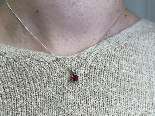 Blue Topaz Pendant, Dainty Pendant, Blue Pendant, Small Round Pendant, Minimal Necklace, December Birthstone, December Pendant, Solid Silver