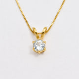 Dainty Topaz Pendant - Blue Topaz Necklace - Minimalist Blue Pedant