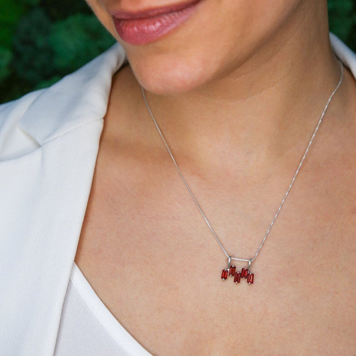 Gold Peridot Pendant, Horizontal Pendant, Natural Peridot, August Birthstone, Baguette Necklace, Green Pendant, Gold Plated Pendant, Vermeil(3)