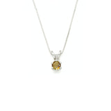 Yellow Tourmaline Necklace - Dainty Yellow Pendant - October Birthstone Necklace