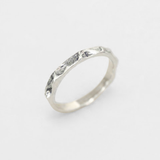 Silver Hammered Band - Textured Stackable Ring - Solid Silver Ring