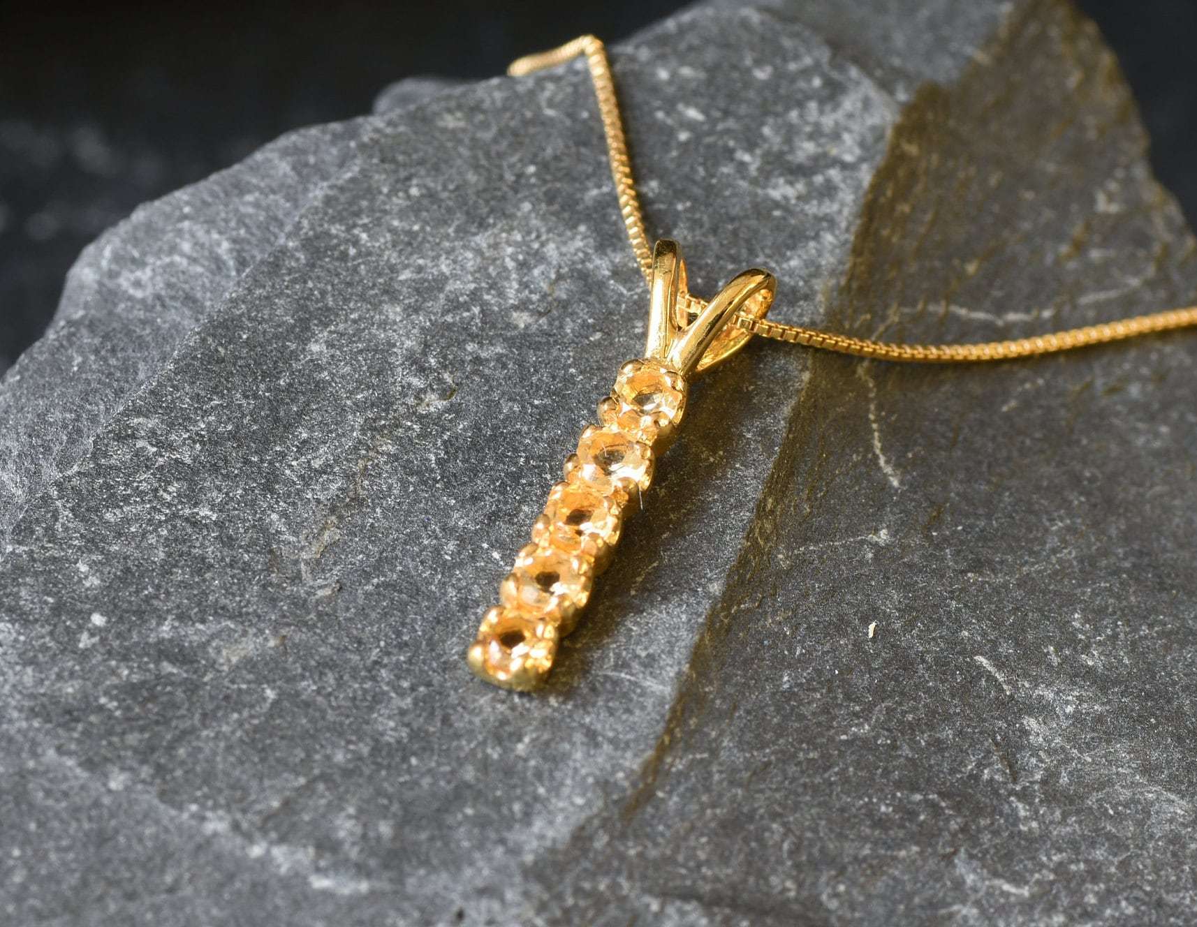 Gold Citrine Pendant, Natural Citrine, November Birthstone, Gold Minimal Pendant, Gold Dainty Pendant, Gold Pendant, Layering Necklace