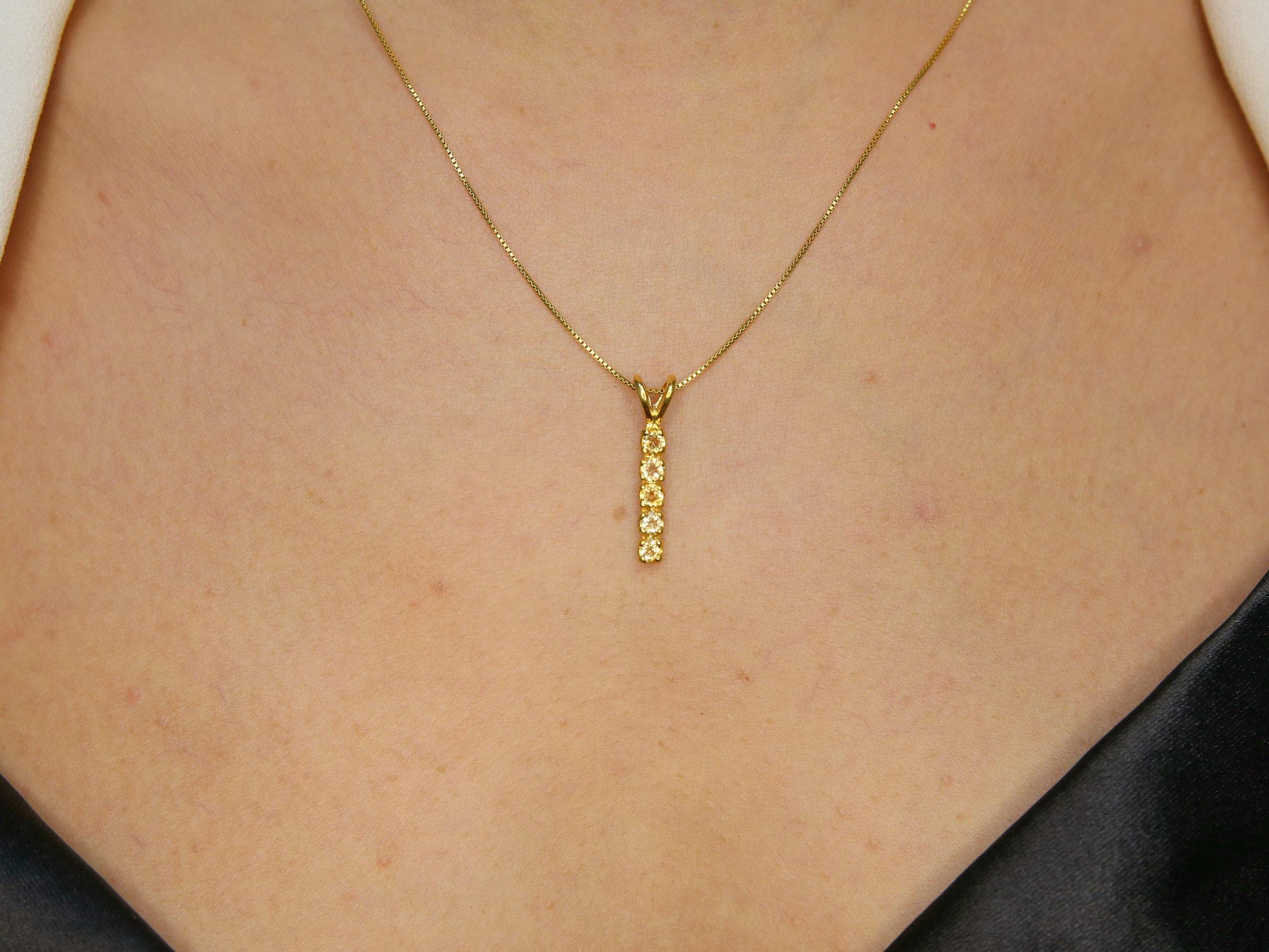 Gold Citrine Pendant, Natural Citrine, November Birthstone, Gold Minimal Pendant, Gold Dainty Pendant, Gold Pendant, Layering Necklace