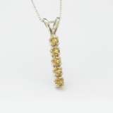 Elegant Citrine Pendant in 925 Sterling Silver, Minimalistic Jewelry, Ideal for Daily Wear and Meaningful Gifting.