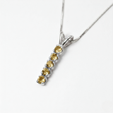 Natural Citrine Pendant in Solid Silver, Elegant Minimalism, Perfect Gift for November Birthdays and Everyday Wear.
