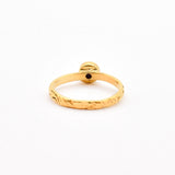 Stunning 18k Gold Vermeil ring with a rich red ruby, a timeless piece symbolizing passion, perfect for birthdays and celebrations.