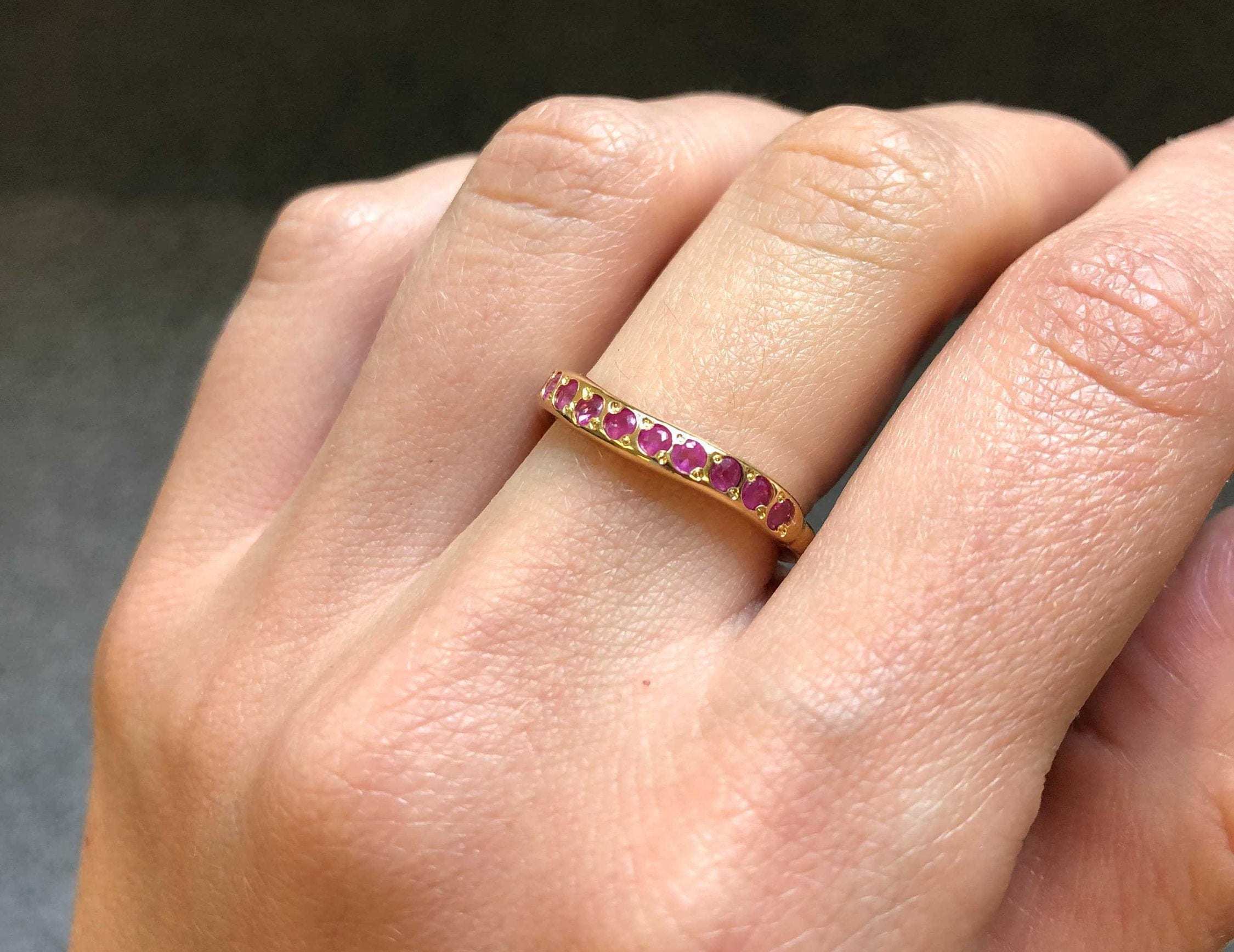 Elegant 18k Gold Vermeil Emerald Ring with Round Natural Green Emerald, perfect for May birthdays and meaningful gifts.