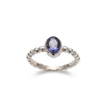 Iolite Ring, Natural Iolite Ring, Purple Diamond Ring, Solitaire Ring, Vintage Rings, Purple Iolite Ring, Promise Ring, Silver Ring, Iolite