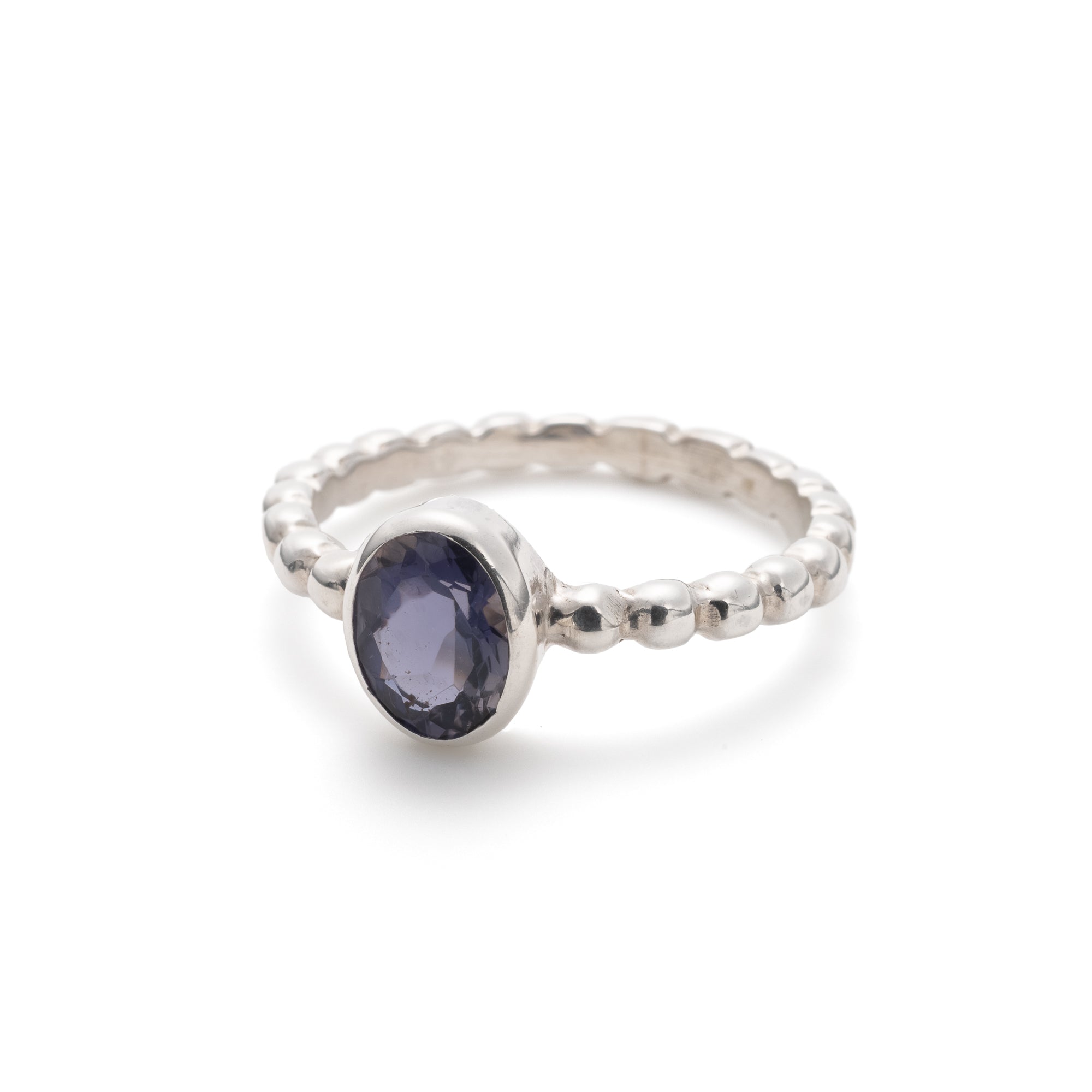 Iolite Ring, Natural Iolite Ring, Purple Diamond Ring, Solitaire Ring, Vintage Rings, Purple Iolite Ring, Promise Ring, Silver Ring, Iolite