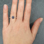 Iolite Ring, Natural Iolite Ring, Purple Diamond Ring, Solitaire Ring, Vintage Rings, Purple Iolite Ring, Promise Ring, Silver Ring, Iolite