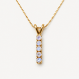 Rainbow Moonstone Pendant - Natural Moonstone Necklace, June Birthstone Necklace